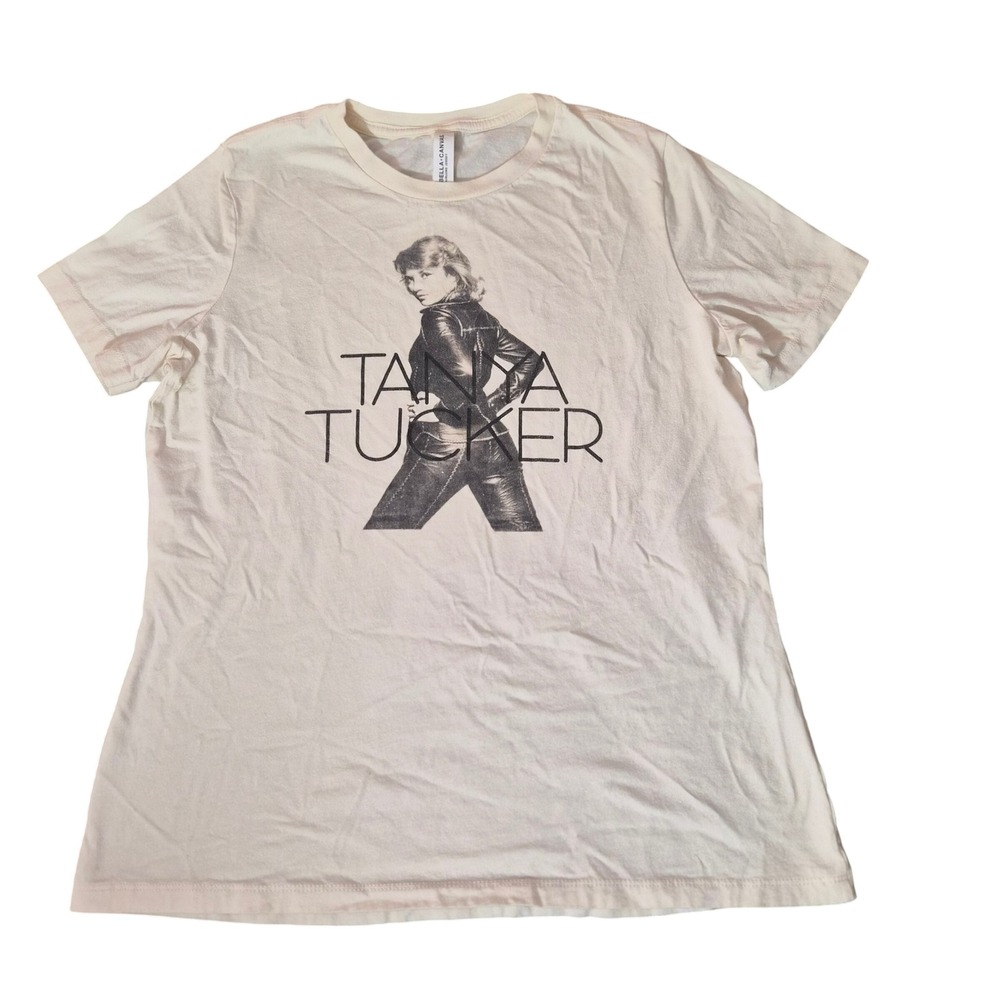 Tanya Tucker Graphic Tee Bella Canvas Cream Country Music Shirt Mens Medium